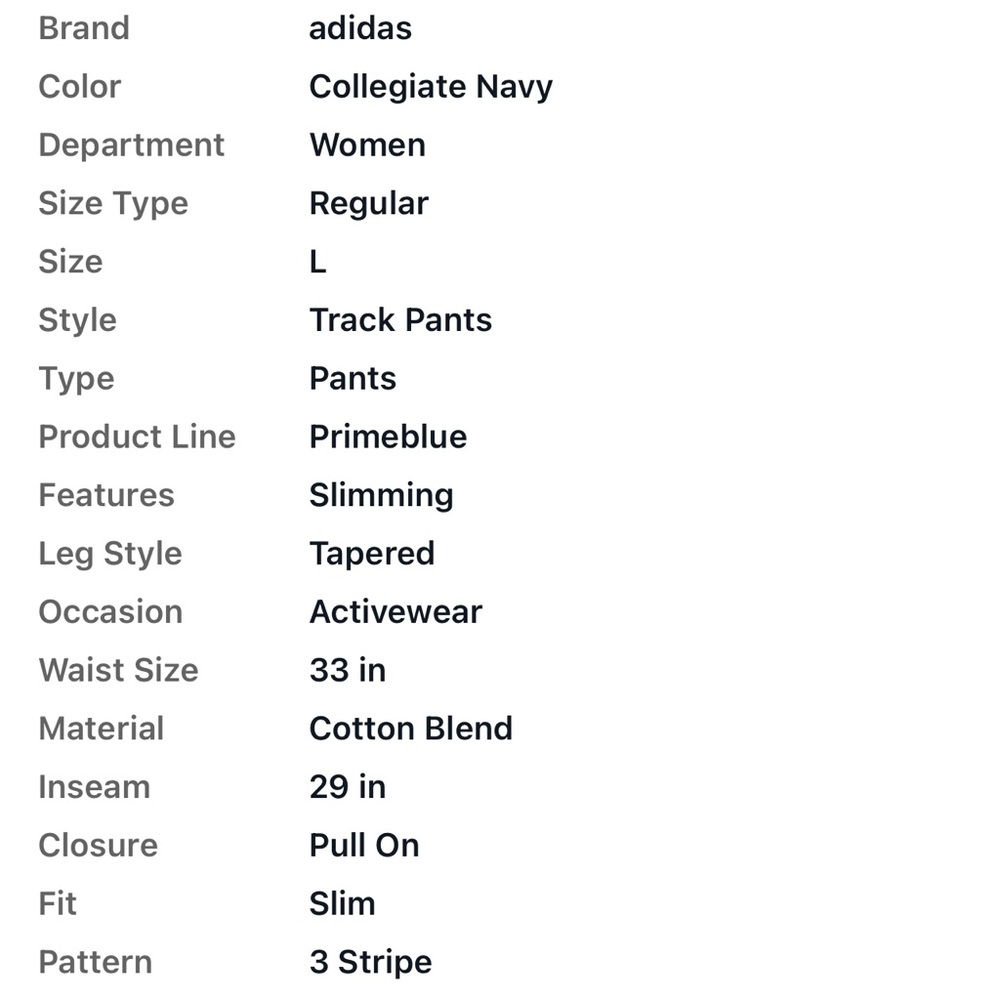 New Slim Fit $65 Prime Blue Adidas Track Pants  3X(Plus) - Picture 9 of 16